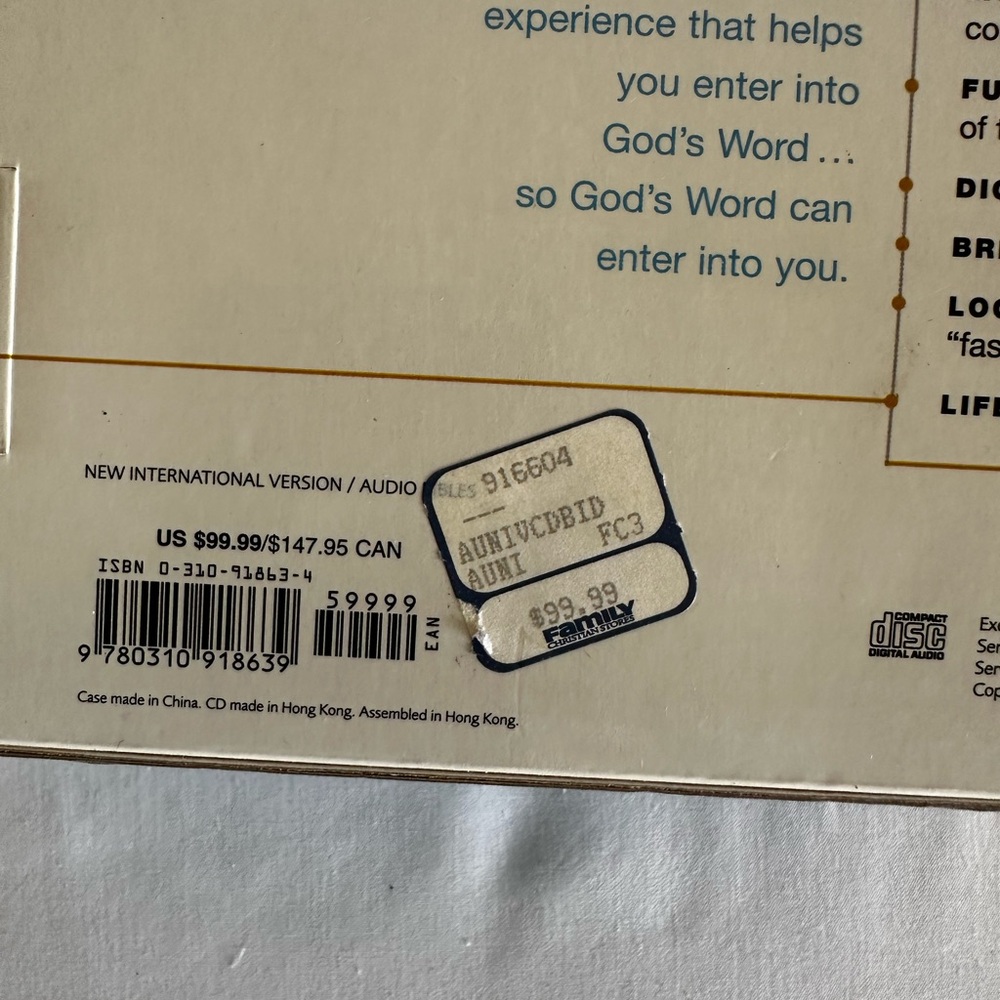 NIV Audio Bible 64 Cd Old and New Testament - Picture 5 of 7